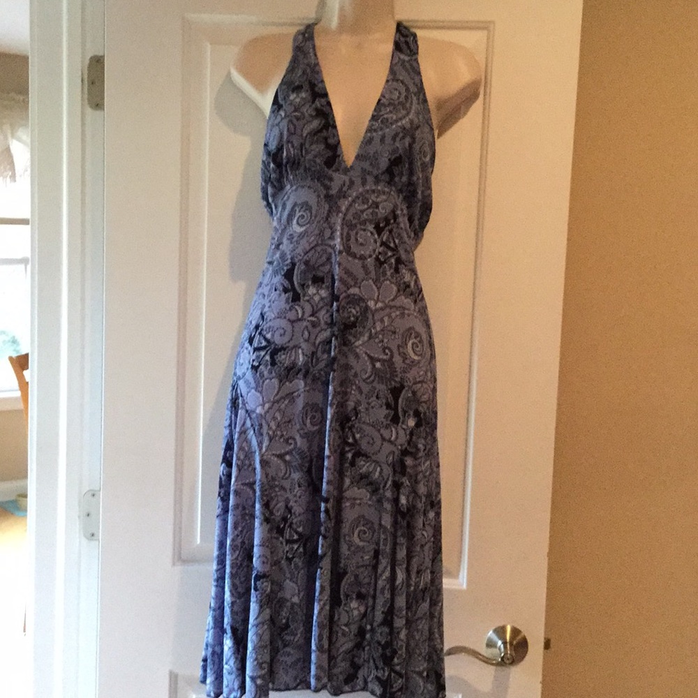 NWT fabulous A-line style printed halter dress